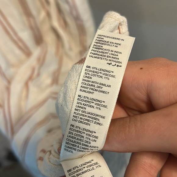 Fat Face Rust and‎ Cream Striped Sleeveless Midi Sundress - Picture 9 of 9